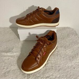 Levi’s Comfort Brinley Nappa Brown Faux Leather Sneakers Men’s Size 13